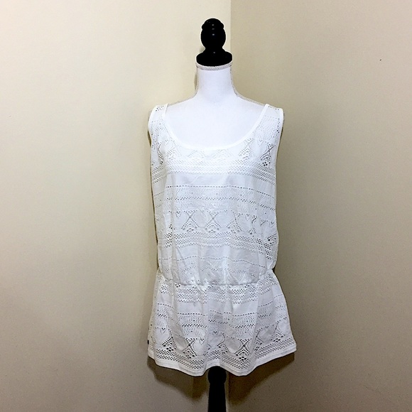 ASOS Curve || woman’s White Lace Bath Suit Cover size 18 - Picture 1 of 10